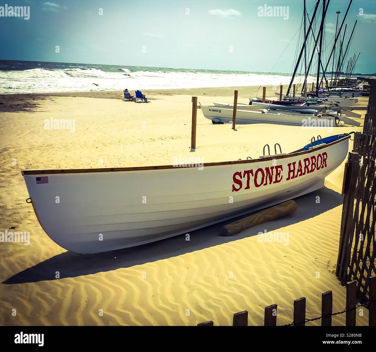 Stone Harbor Beach Stock Photo Alamy