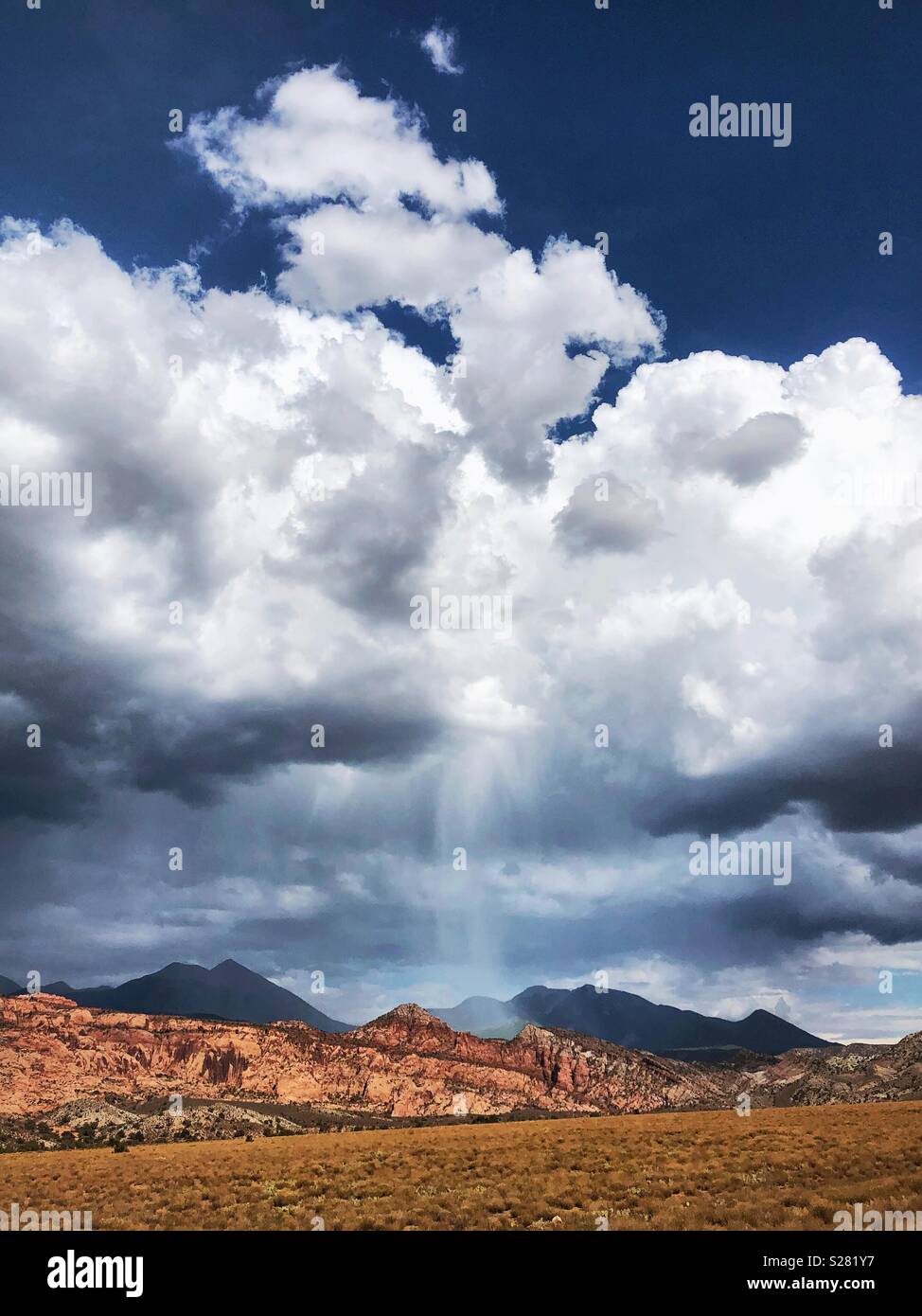 Desert Rainstorm Stock Photo