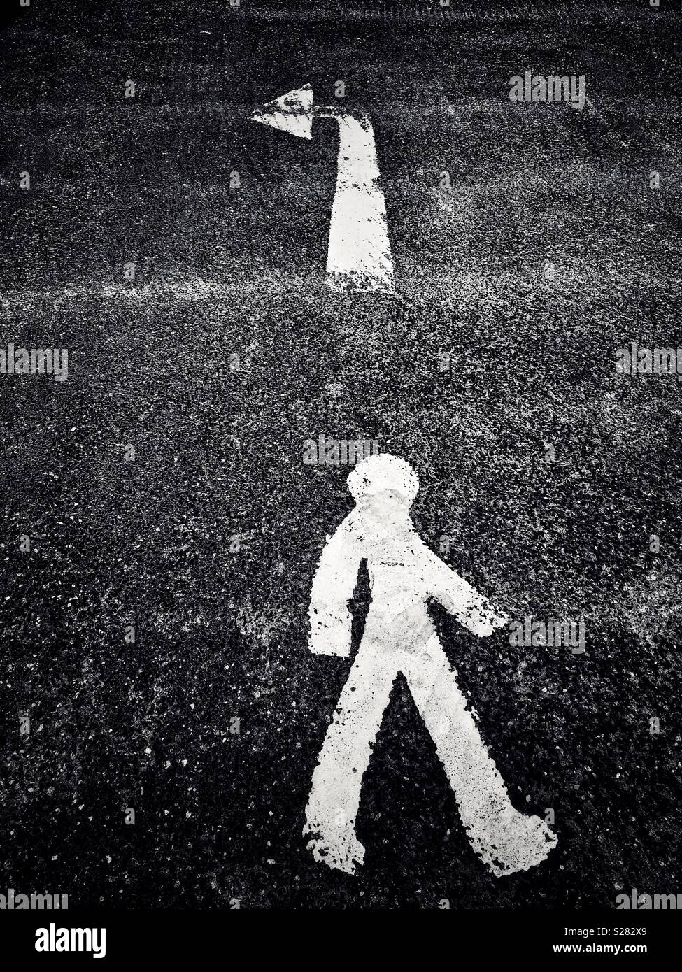 Footpath information UK - Smartphone Captured Stock Image