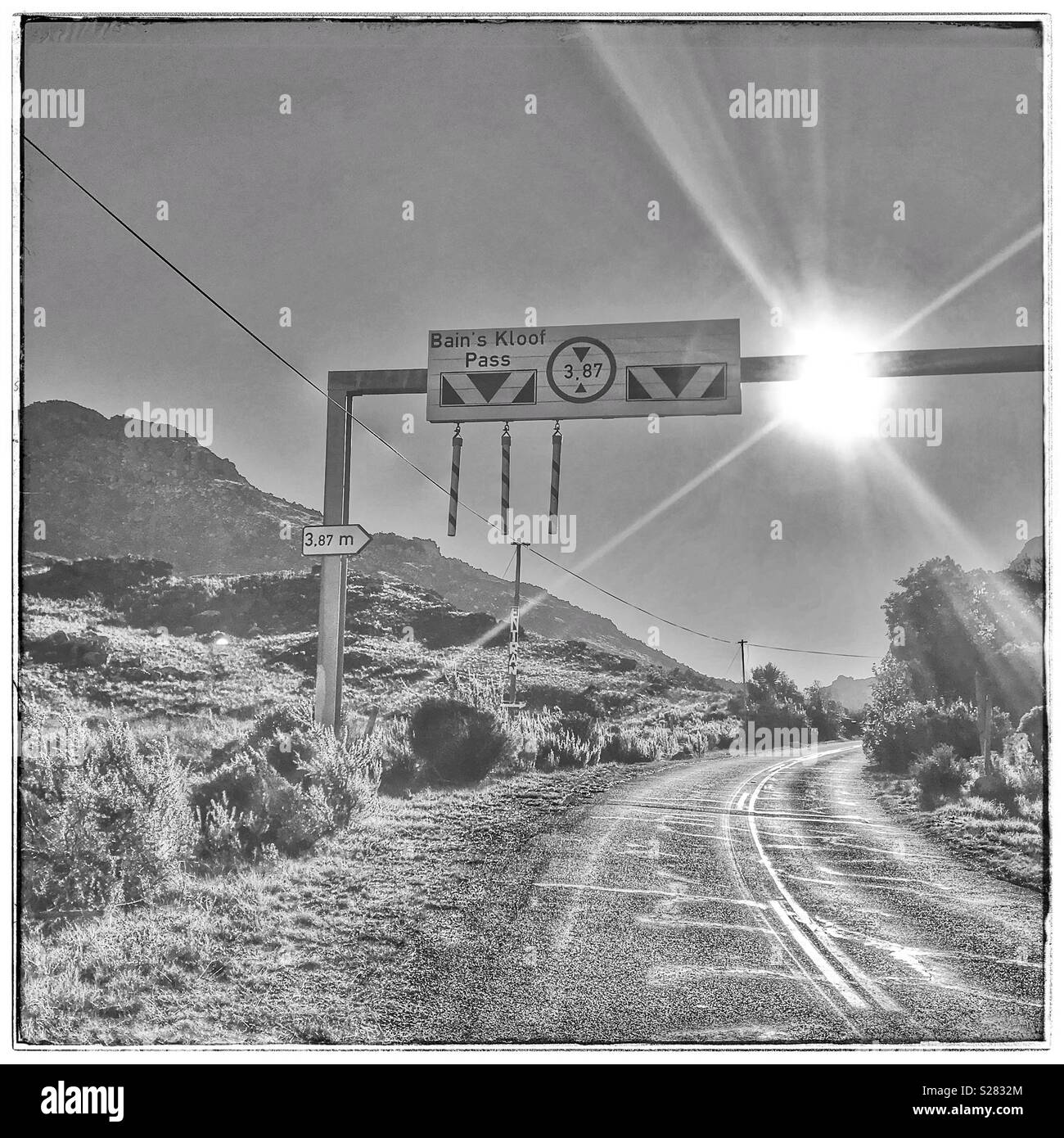 Bain’s Kloof pass in the Western Cape Province of South Africa. - Smartphone Captured Stock Image