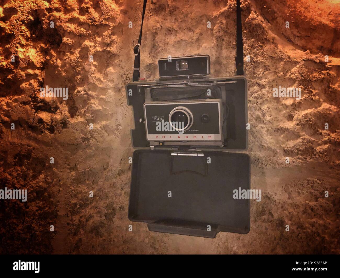 Vintage Polaroid 340 Automatic Land Camera - Smartphone Captured Stock Image