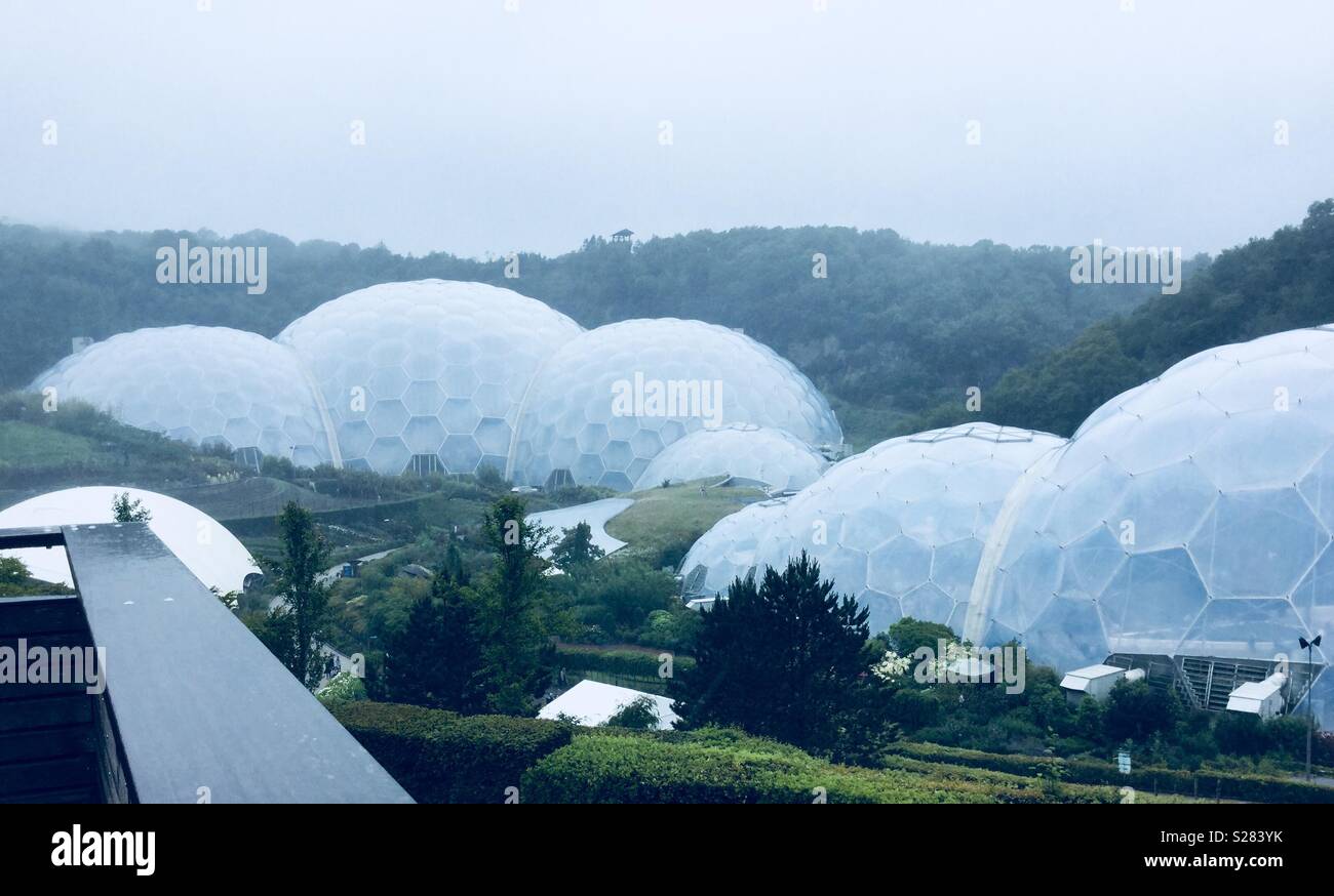 Biomes at the Eden Project Stock Photo