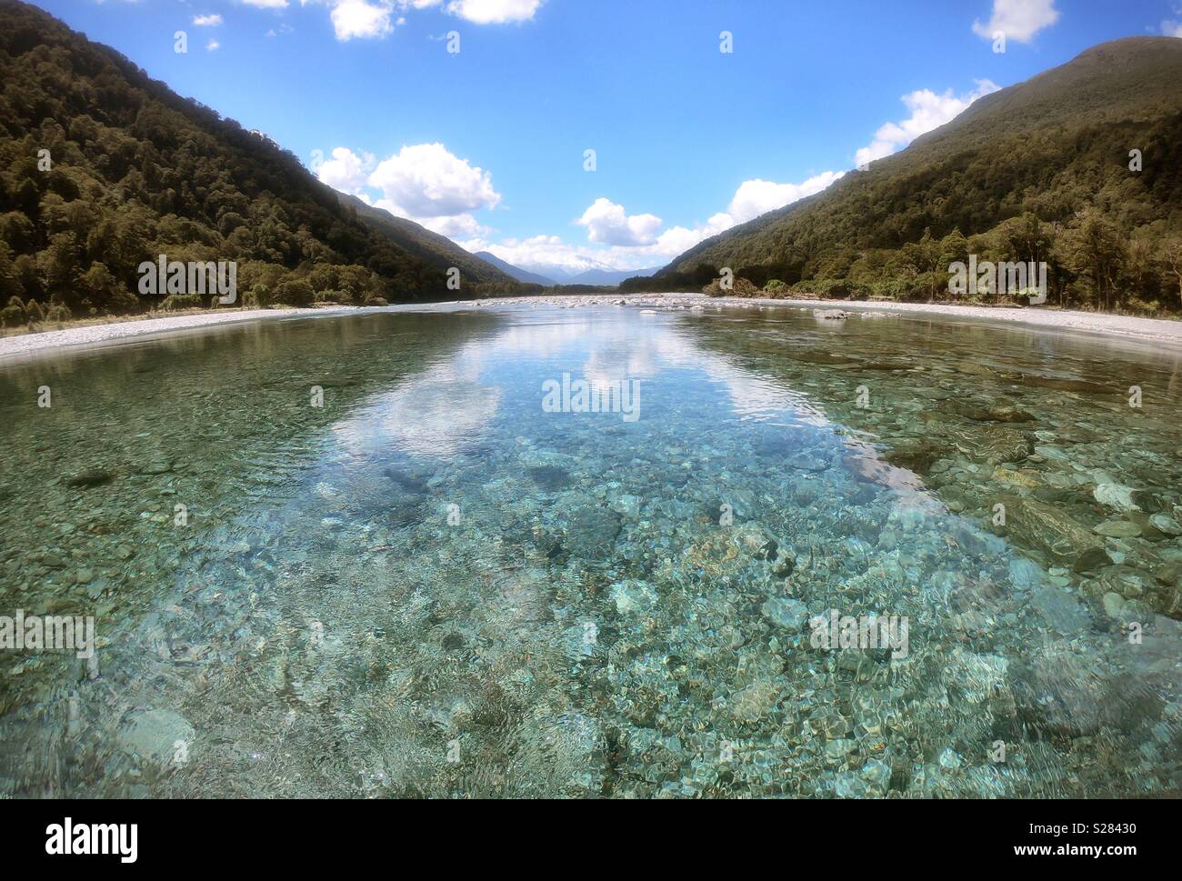 New Zealand Canyon River Float - Smartphone Captured Stock Image