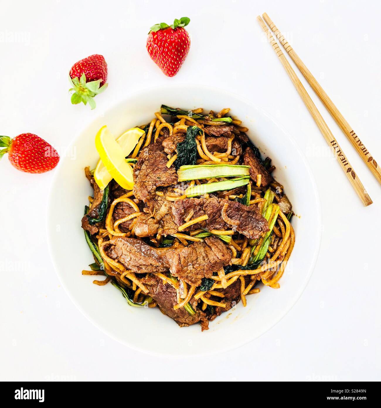 Stir-fried Beef Noodles Stock Photo - Alamy
