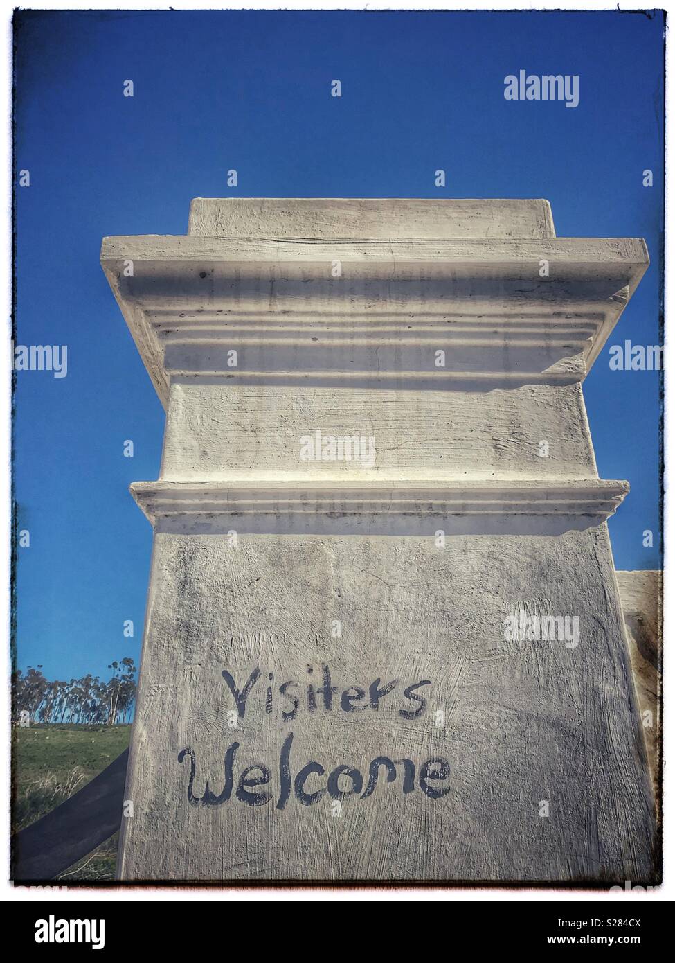 Entrance to Church Street Kitchen Gardens & Park collective, Tulbagh, Western Cape Province, South Africa. - Smartphone Captured Stock Image