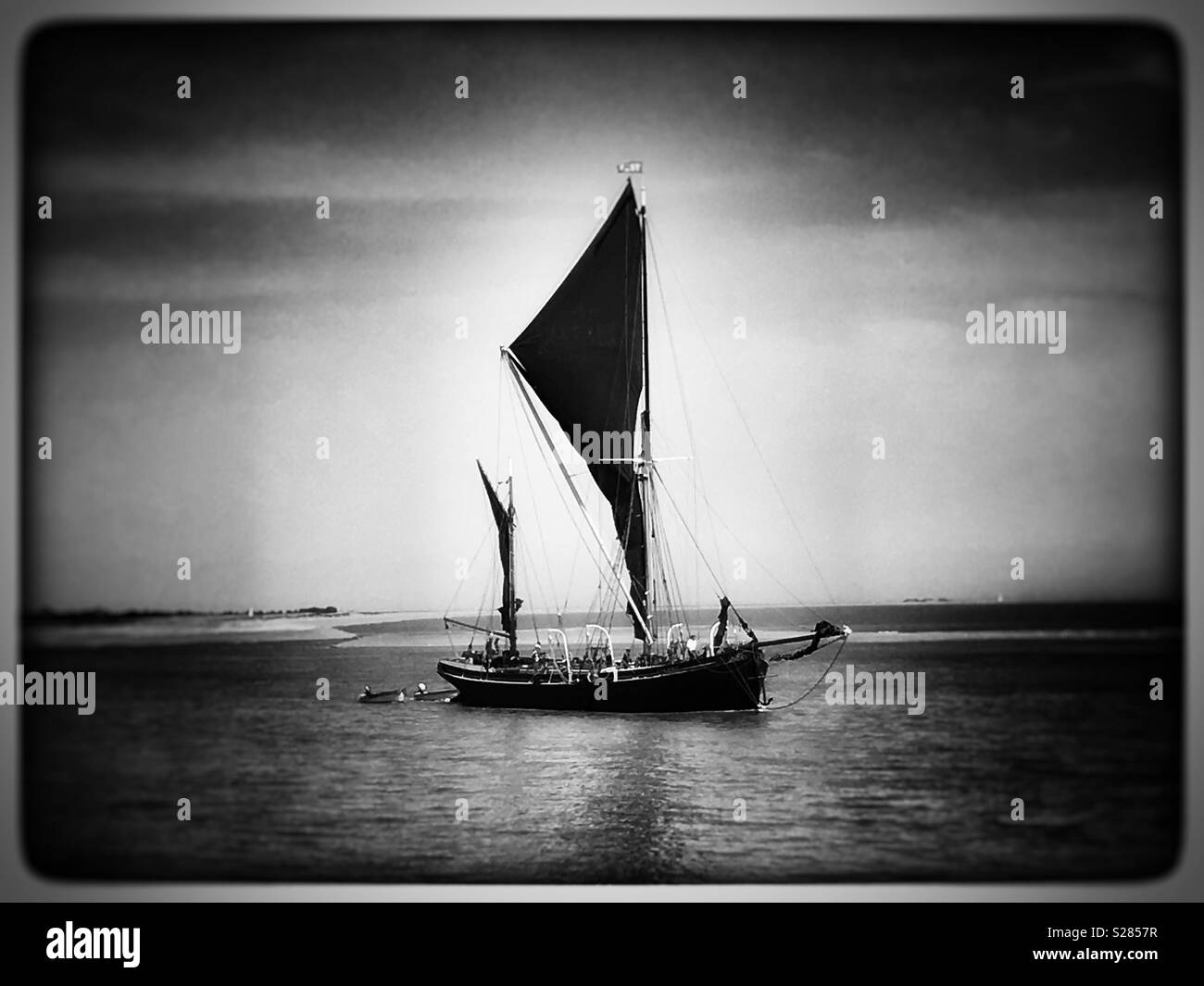 Spritsail barge Black and White Stock Photos & Images - Alamy