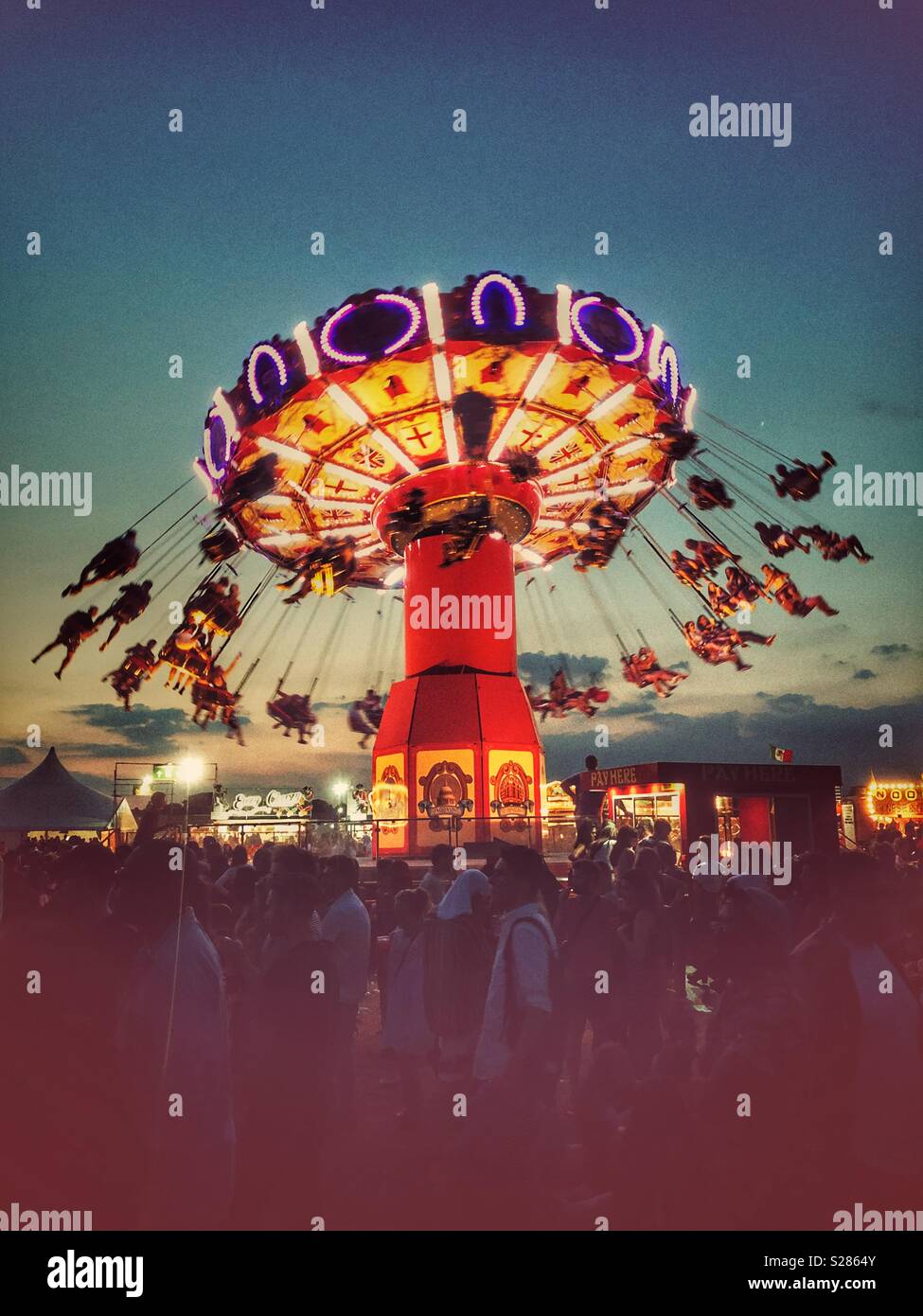 Sky flyer at Lovebox Festival, Gunnersbury Park, London Stock Photo