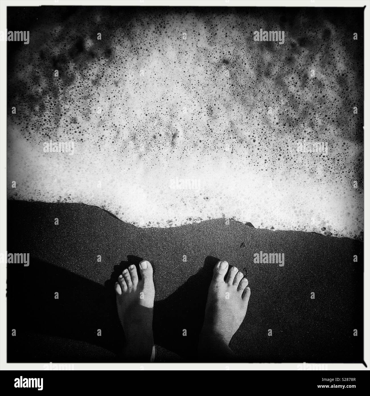 Man standing on the shore - Smartphone Captured Stock Image