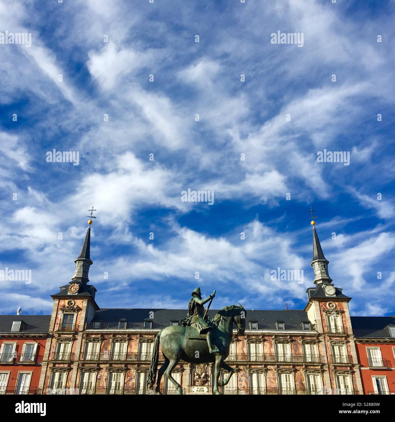 Madrid main square Spain - Smartphone Captured Stock Image