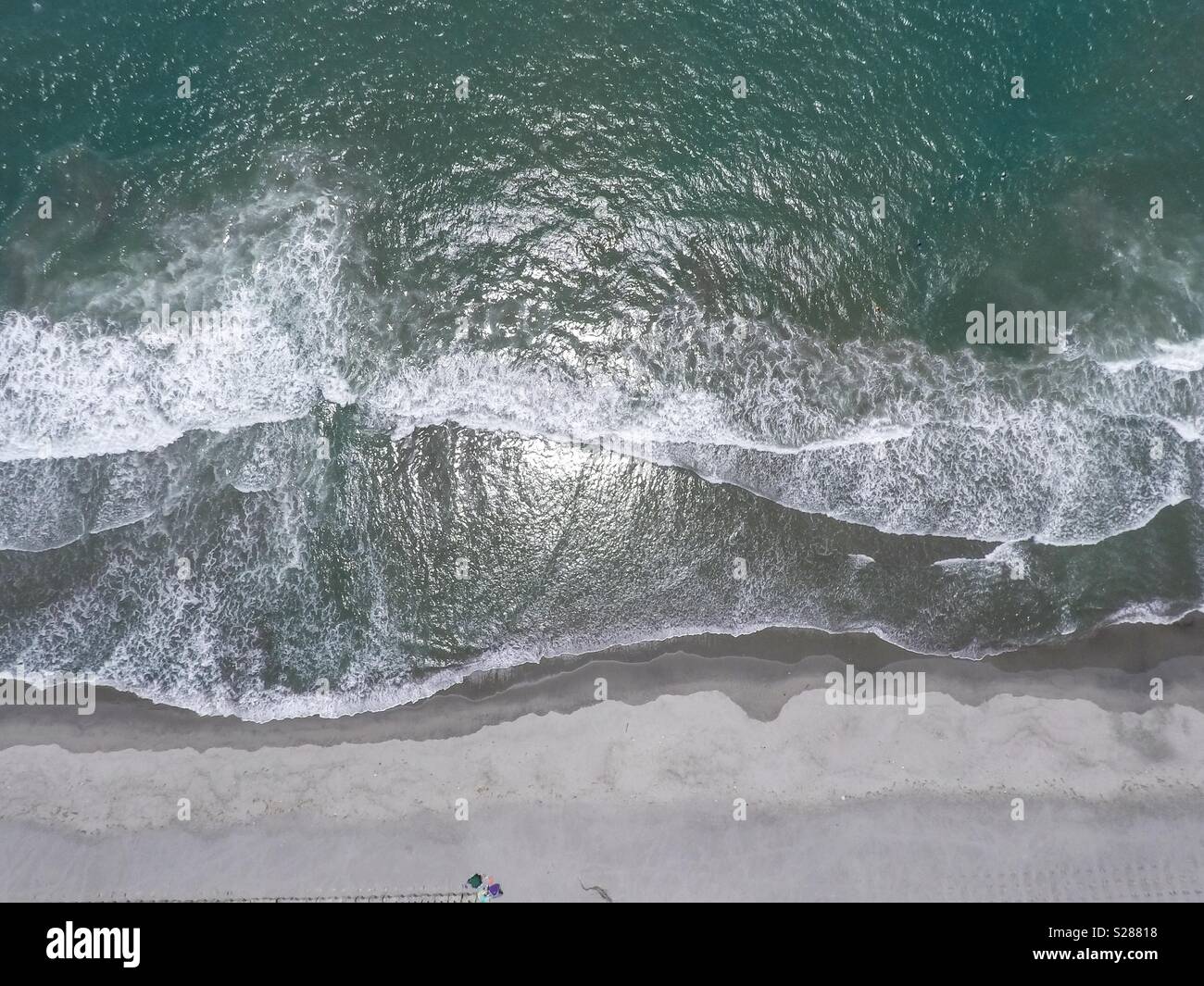 Beach from above shot with a drone Stock Photo - Alamy