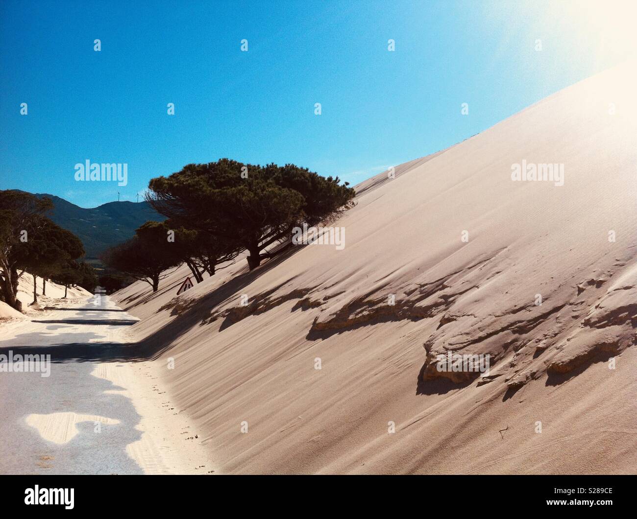 Dunes falling into the way - Smartphone Captured Stock Image