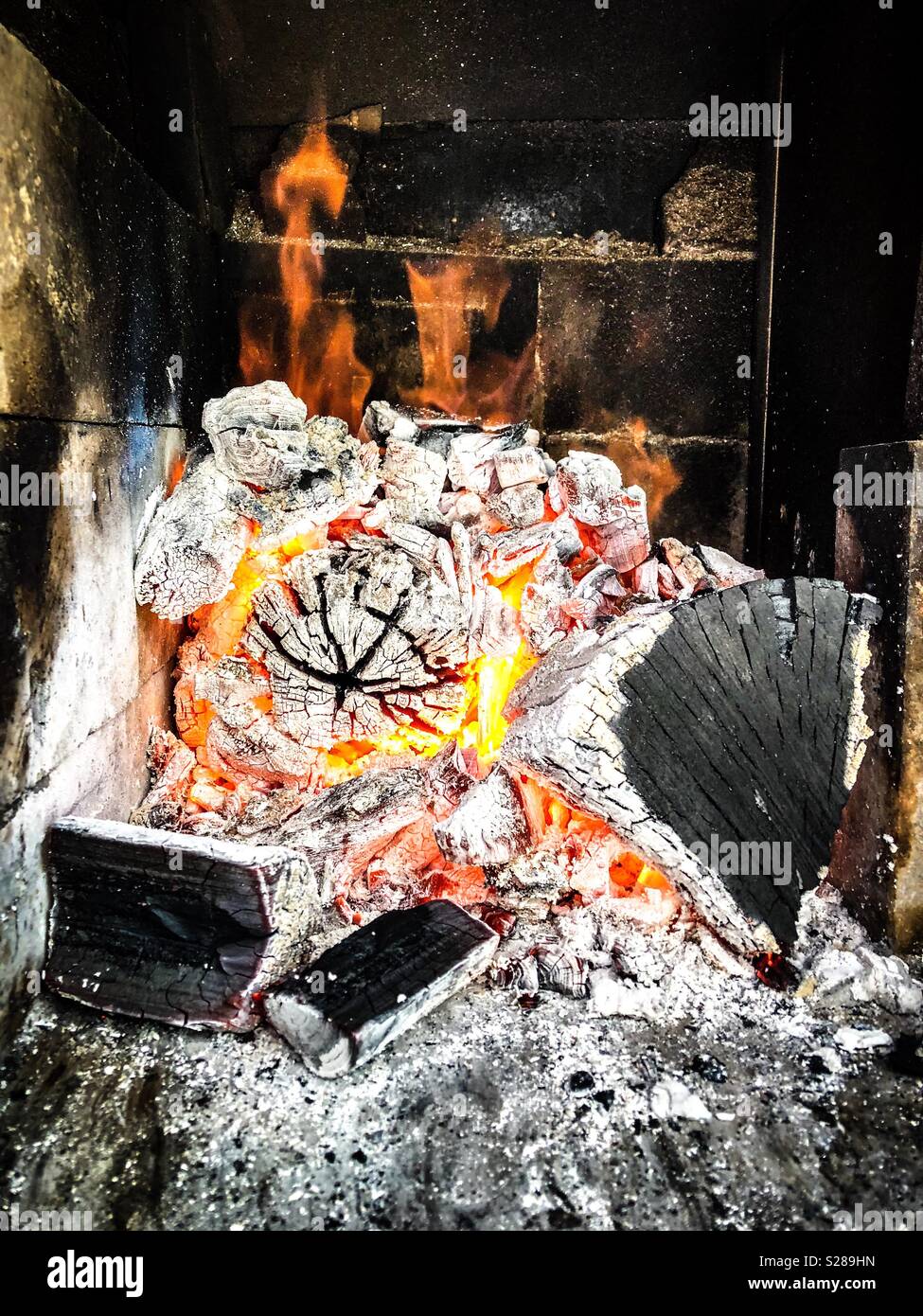 Coal burning - Smartphone Captured Stock Image