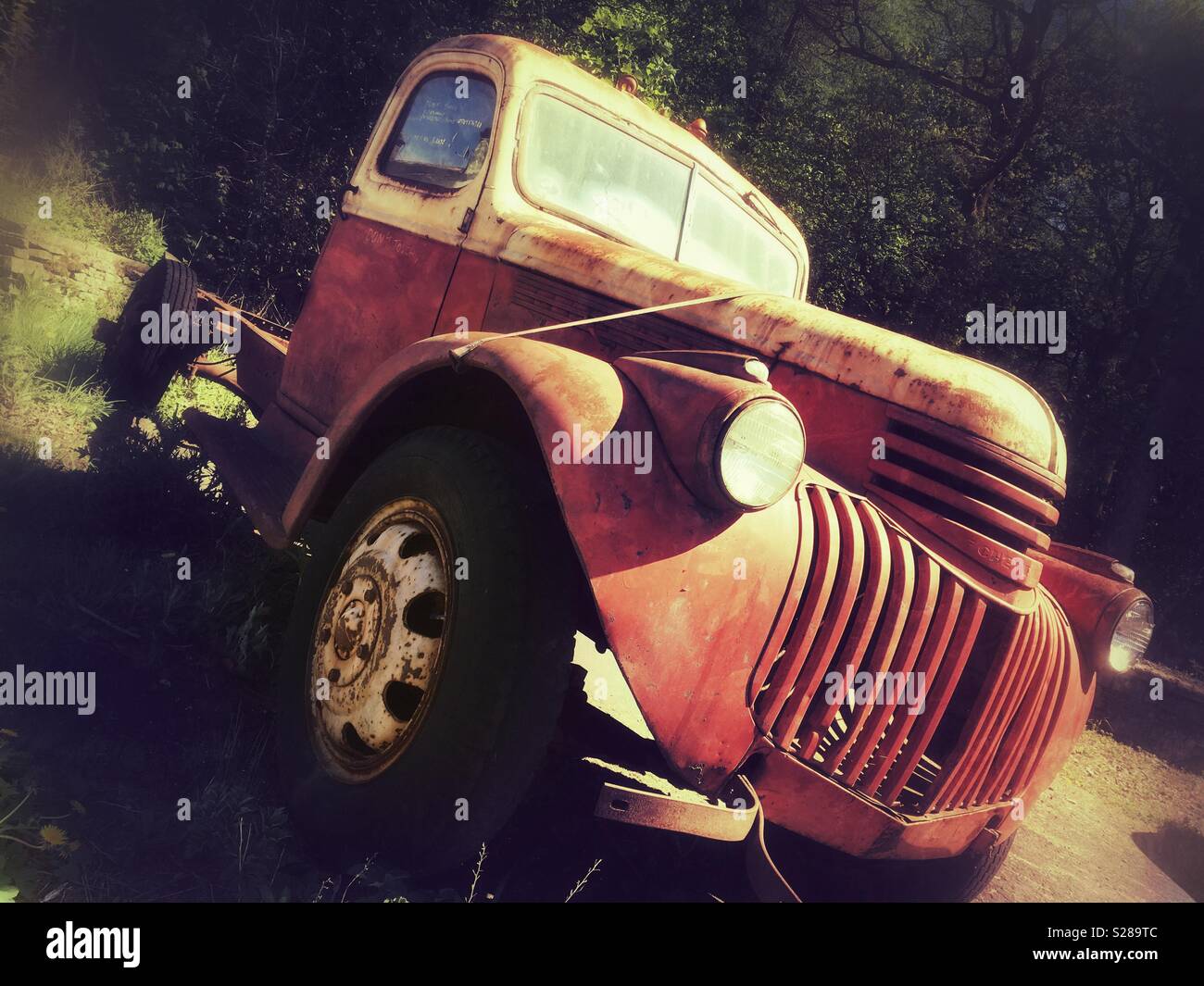 Old American pick up truck Stock Photo
