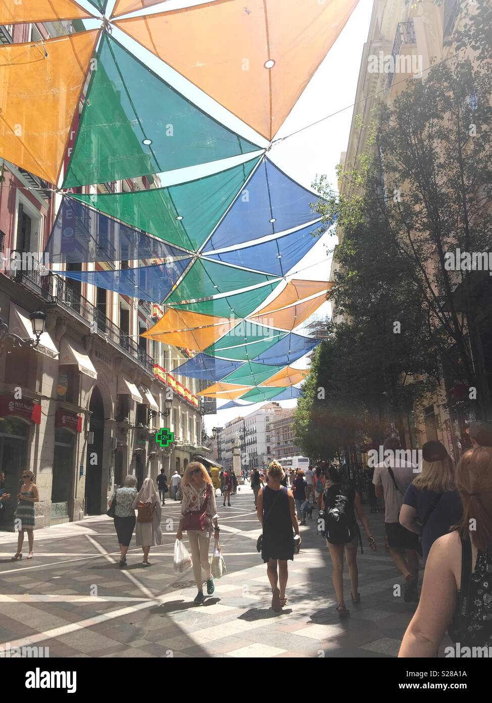 Street in Madrid. Stock Photo