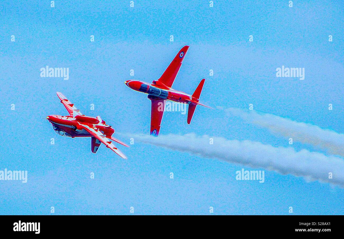 Aerobatics by the Red Arrows - Smartphone Captured Stock Image
