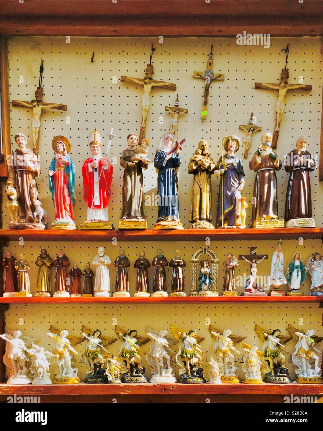 Religious icons Souvenirs from Italy Stock Photo Alamy