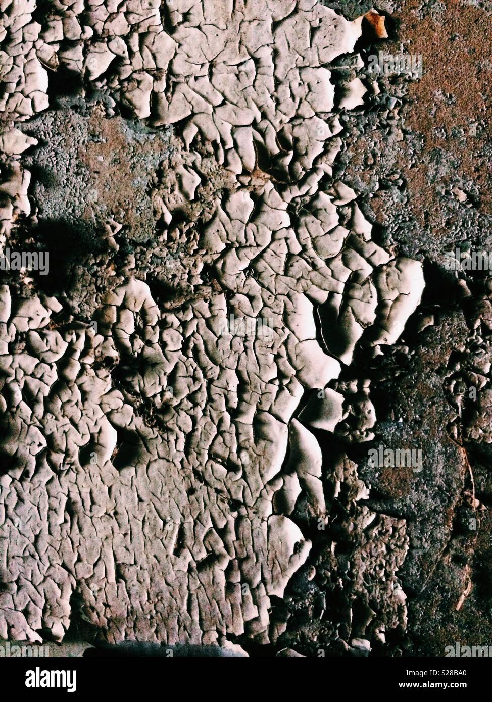 Close up of peeling paint - Smartphone Captured Stock Image