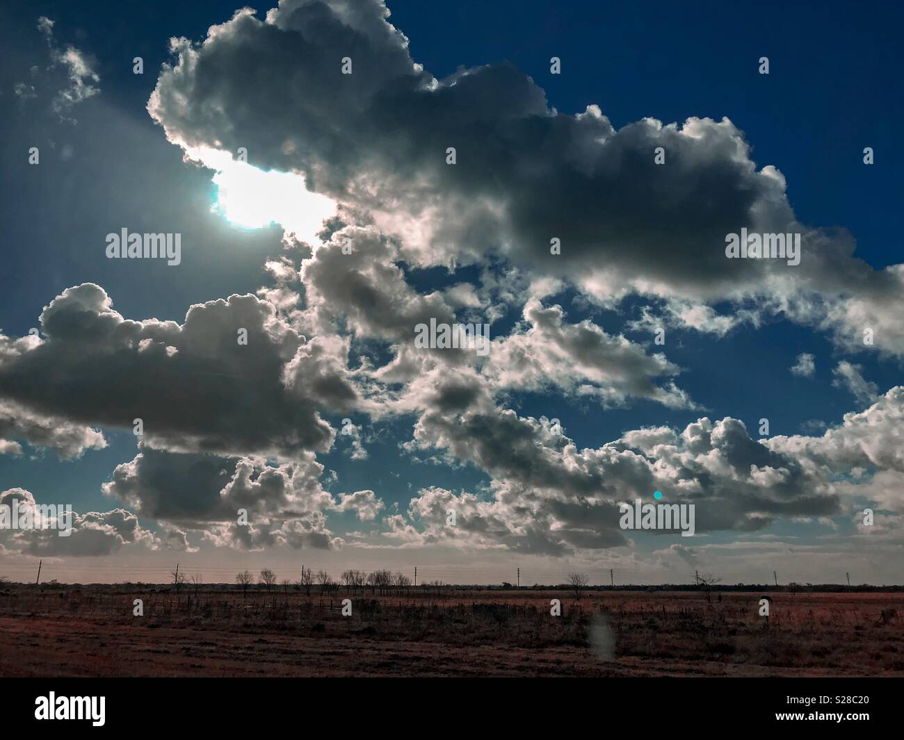 Landscape view in a cloudy day. La Plata, Argentina - Smartphone Captured Stock Image