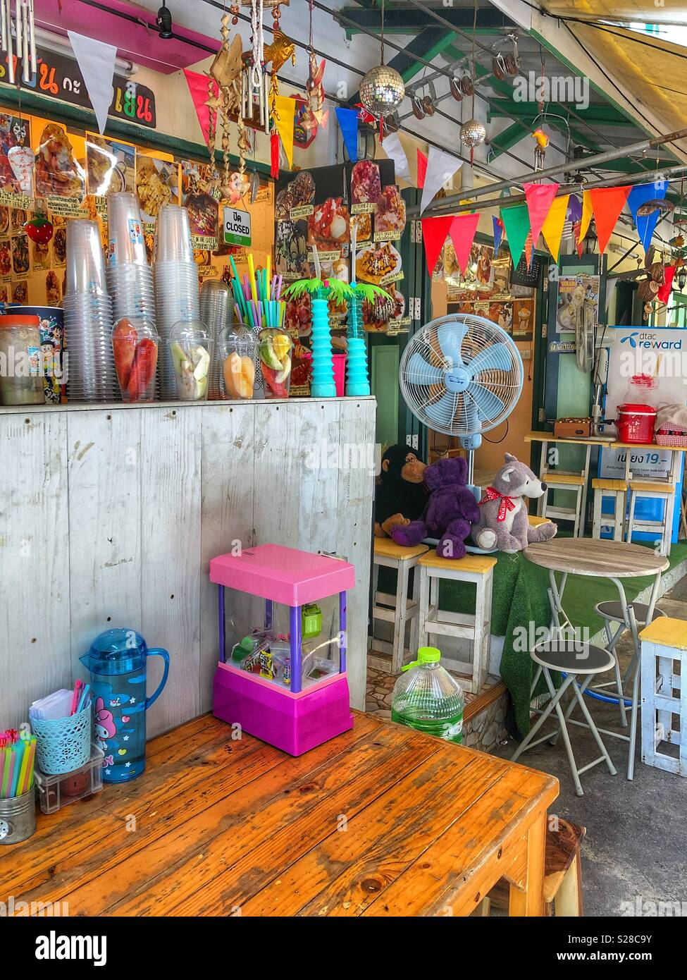 Street market in Bangkok, Thailand. - Smartphone Captured Stock Image