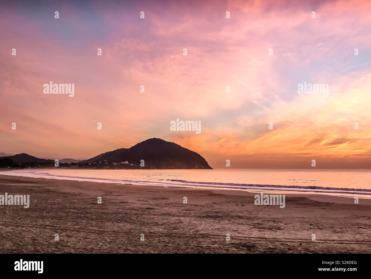 Sunrise at the beach in Guaruja, SP/ Brazil - Smartphone Captured Stock Image