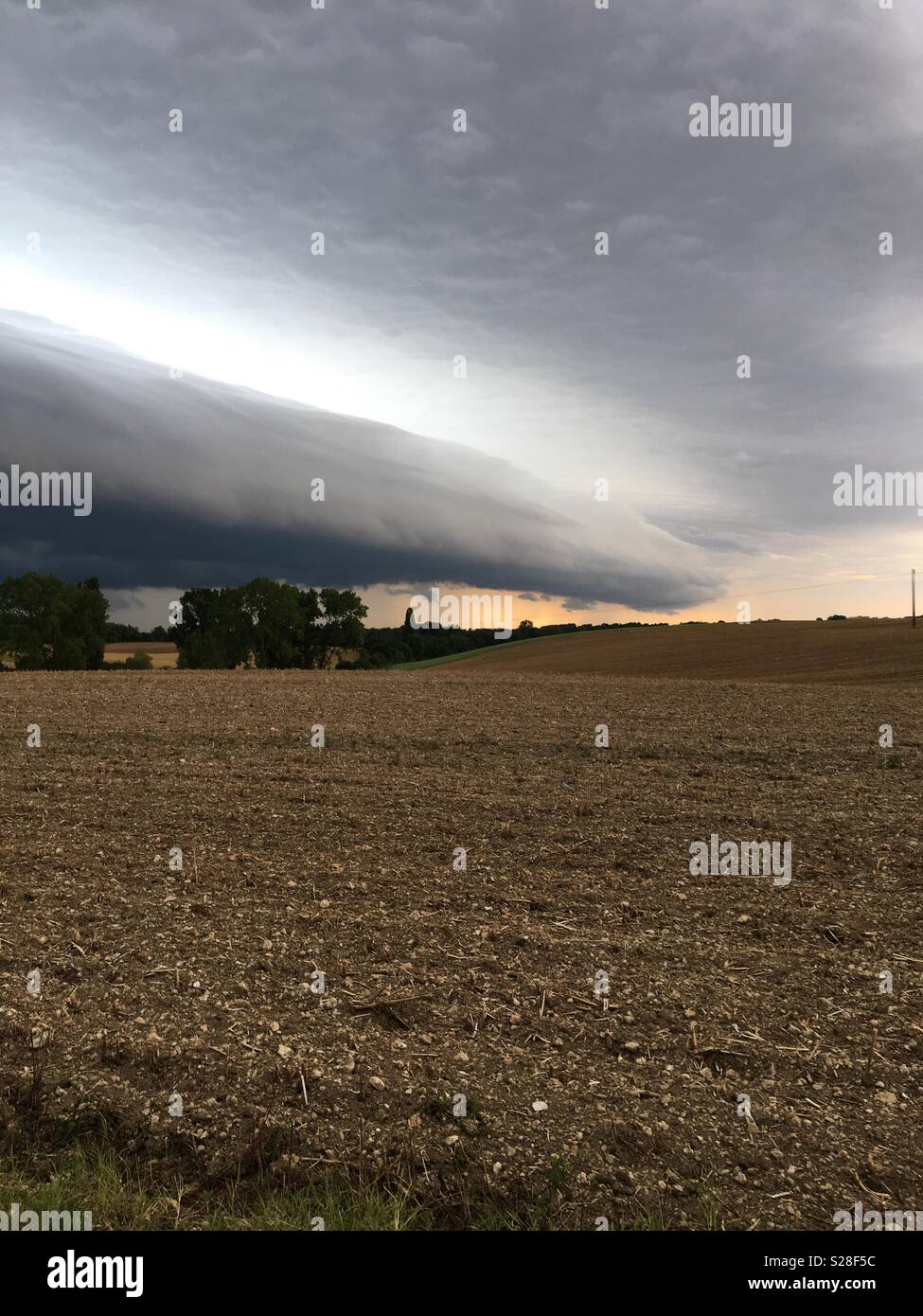 Storm chasing. Charente. France Stock Photo