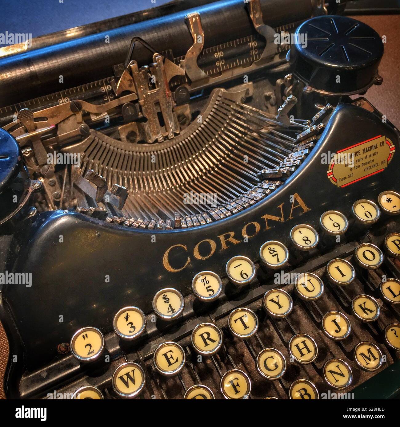 Detail of a 1920s Corona 4 typewriter Stock Photo - Alamy