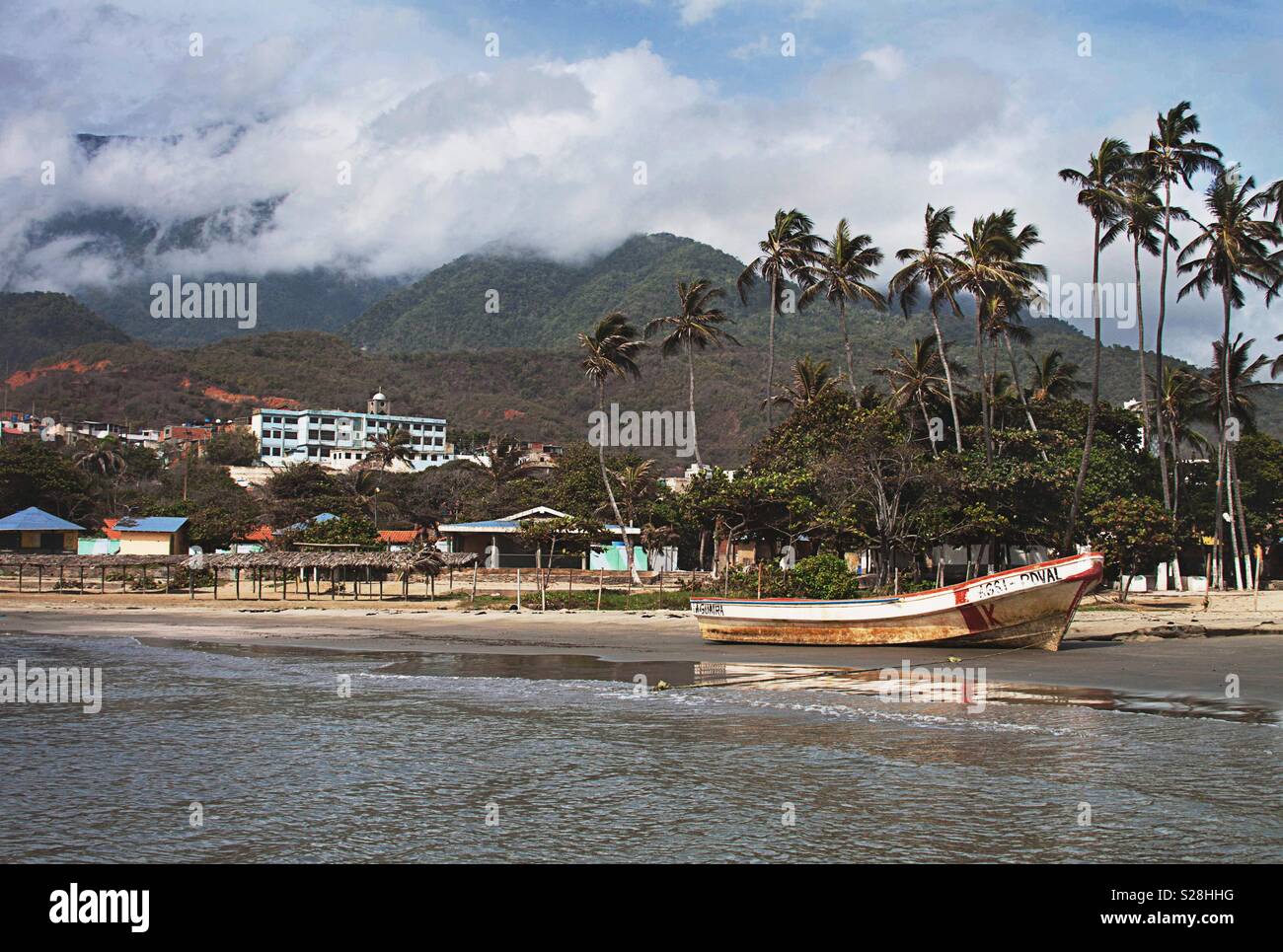 Beautiful beach landscape in Venezuela - Smartphone Captured Stock Image