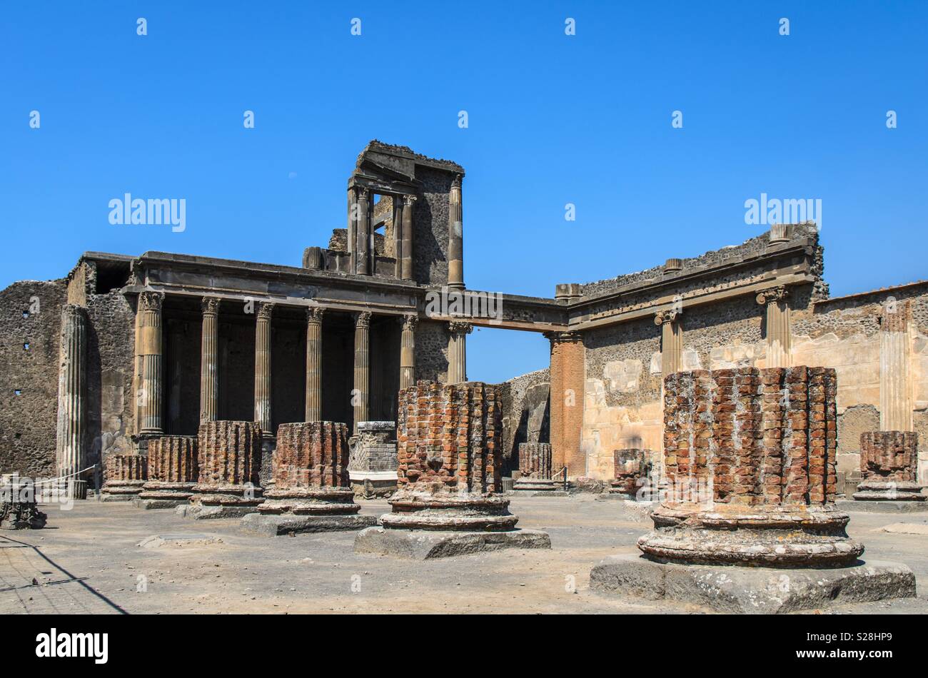 Ancient Roman theatre from Pompeii Stock Photo