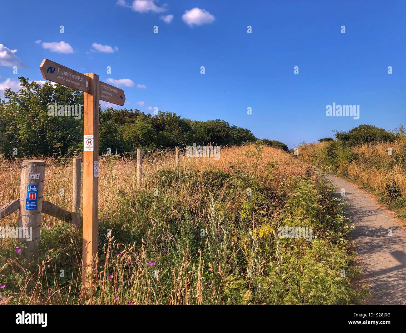 Coastal Path signs Stock Photo