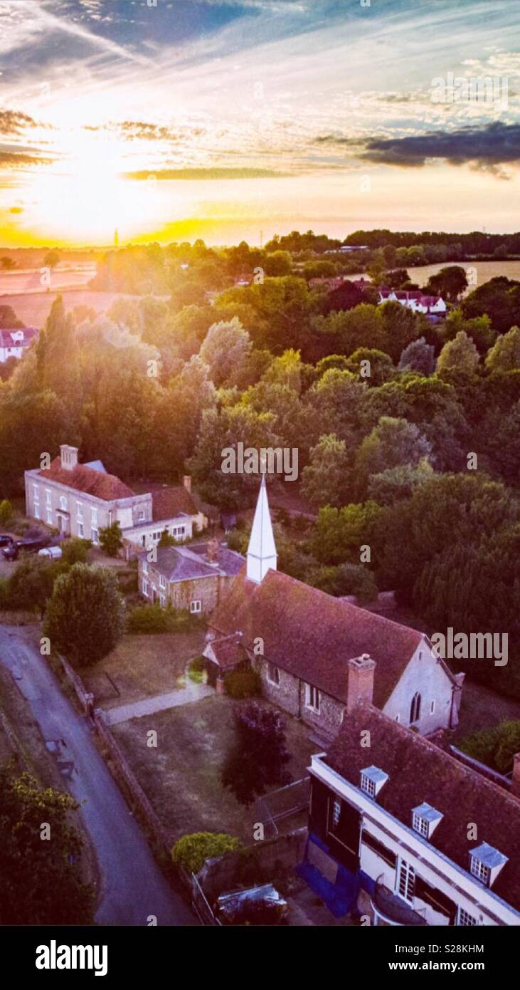 Chappel church taken with a drone. - Smartphone Captured Stock Image