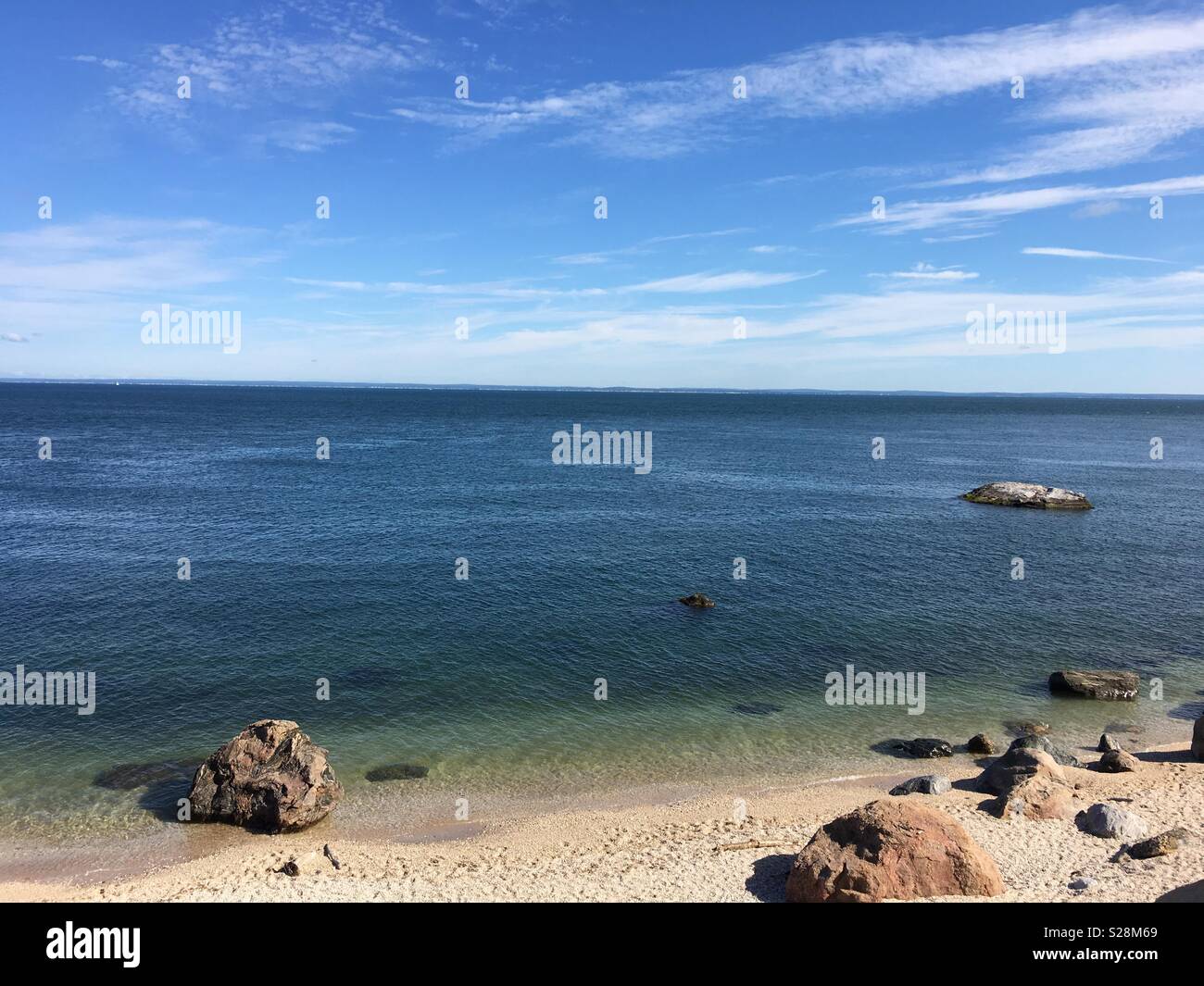 Seashore in East Marion, New York Stock Photo Alamy
