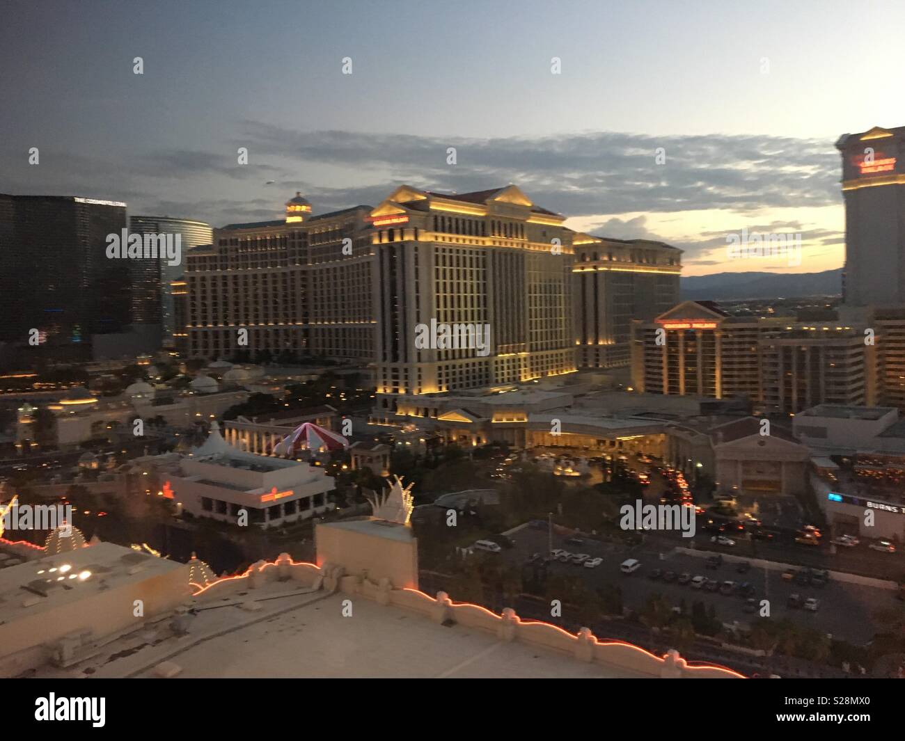 View of Las Vegas at night Stock Photo