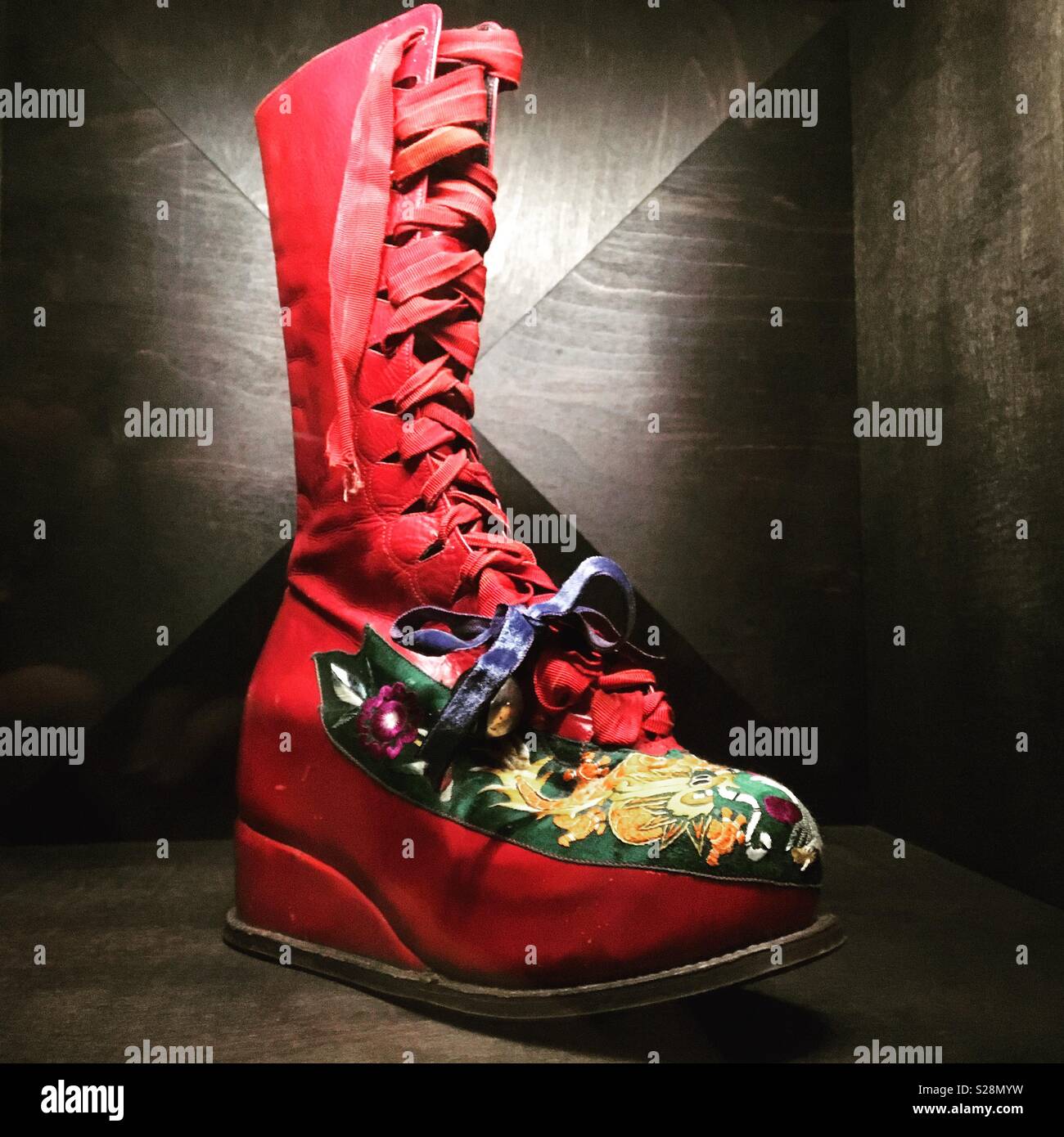 Frida Kahlo’s boot in her Casa Azul Mexico City - Smartphone Captured Stock Image