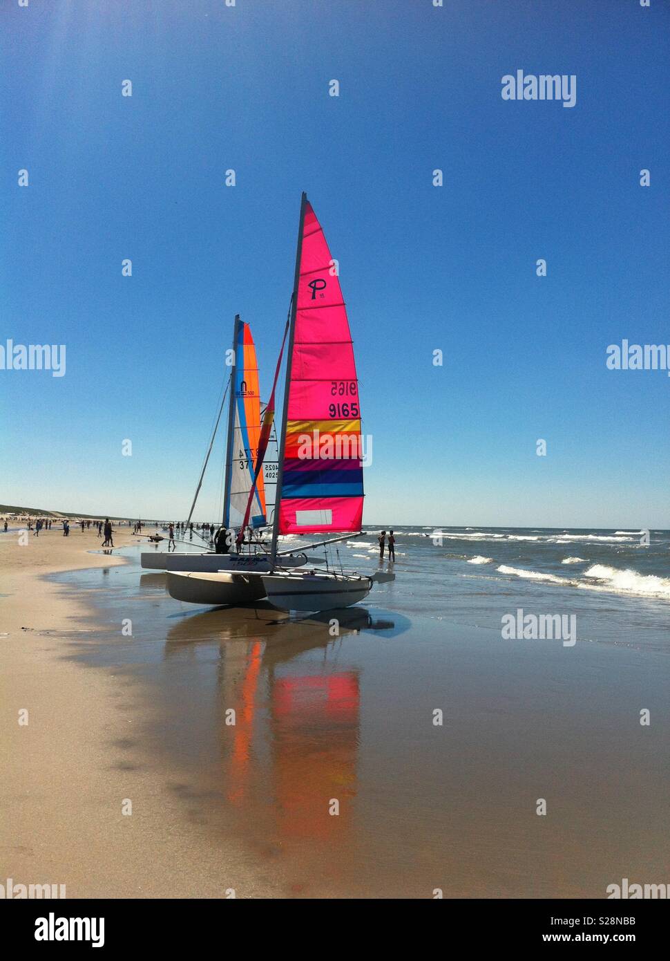 Catamaran in the beach - Smartphone Captured Stock Image