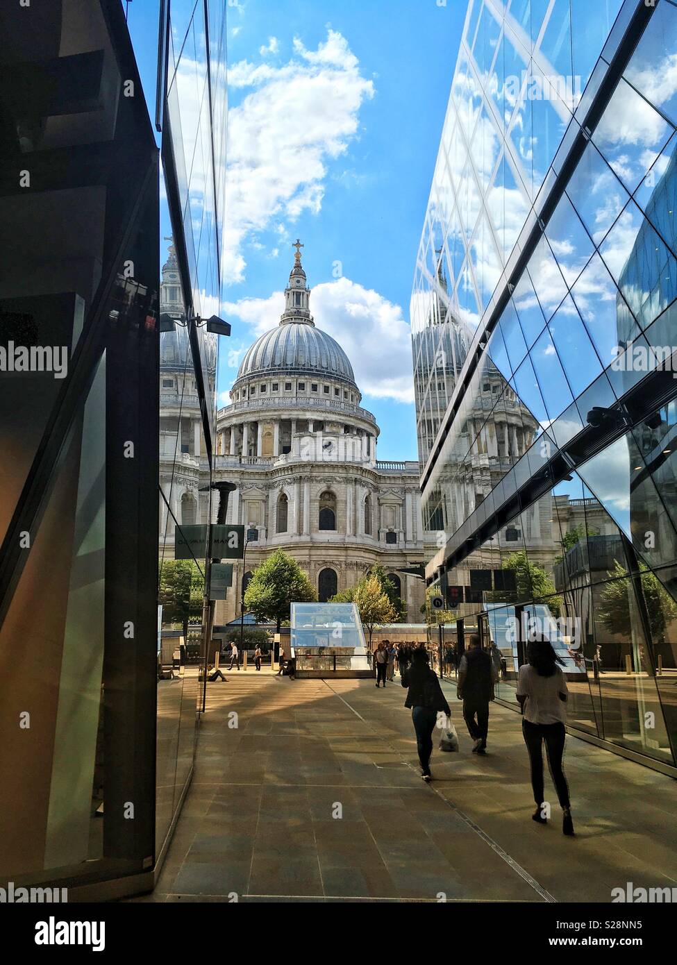 St Paul’s Cathedral is seen from One New Change Shopping centre in London, England Stock Photo