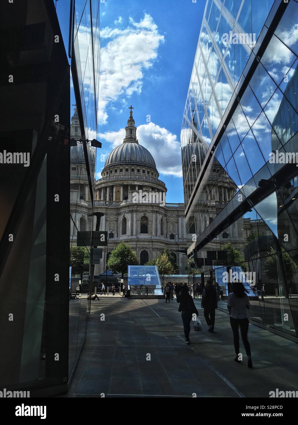 St Paul’s Cathedral seen from One New Change shopping centre in London, England Stock Photo