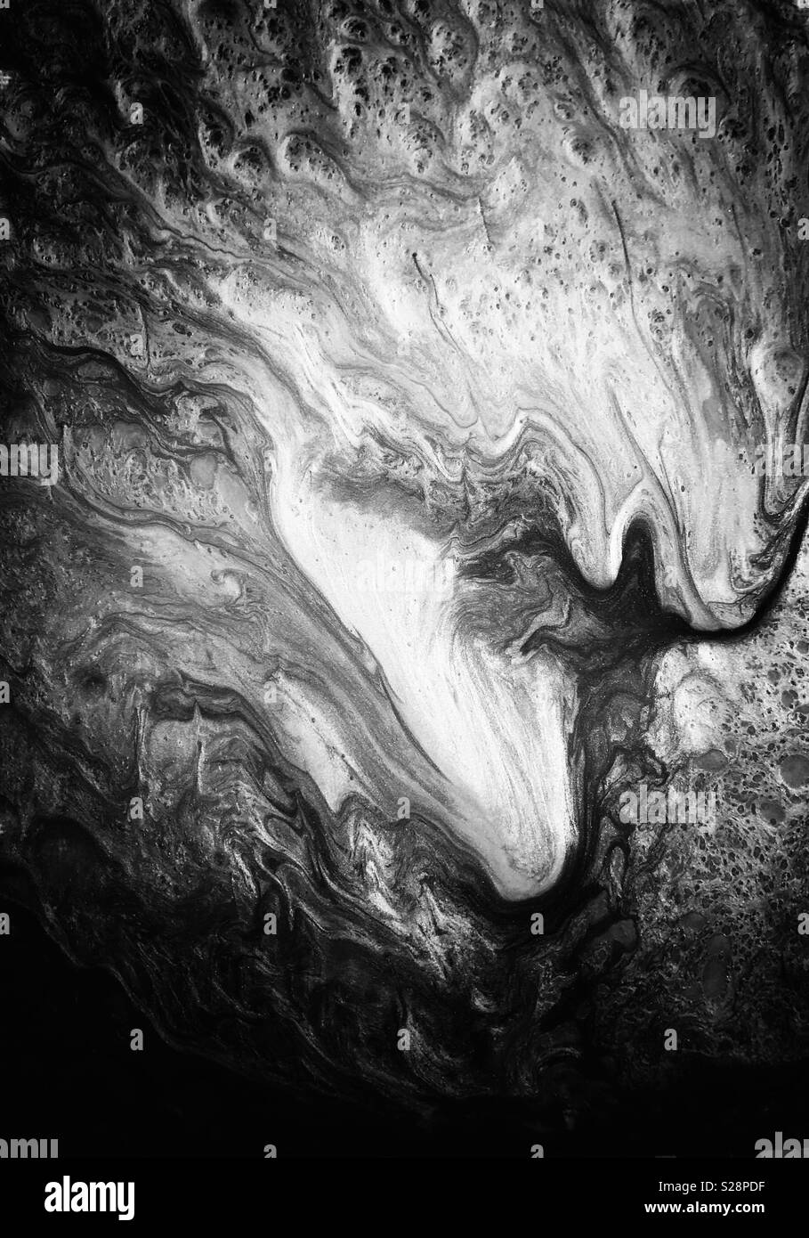 Abstract paint effect on canvas painted by the photographer Stock Photo