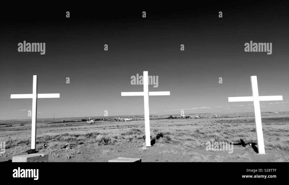 Three Wooden Crosses