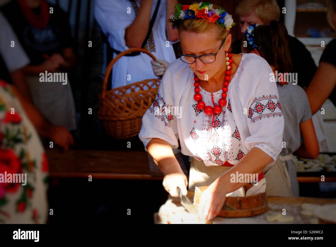 Traditional polish woman Stock Photo
