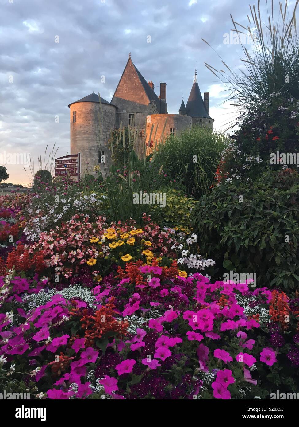 French Castle, Château de Sully-sur-Loire on a summers evening. - Smartphone Captured Stock Image