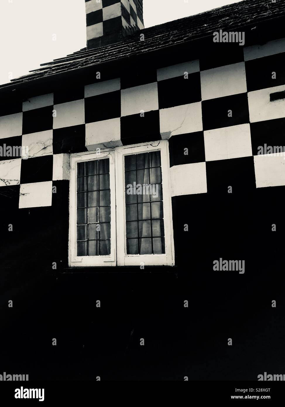 Black and White House - Smartphone Captured Stock Image