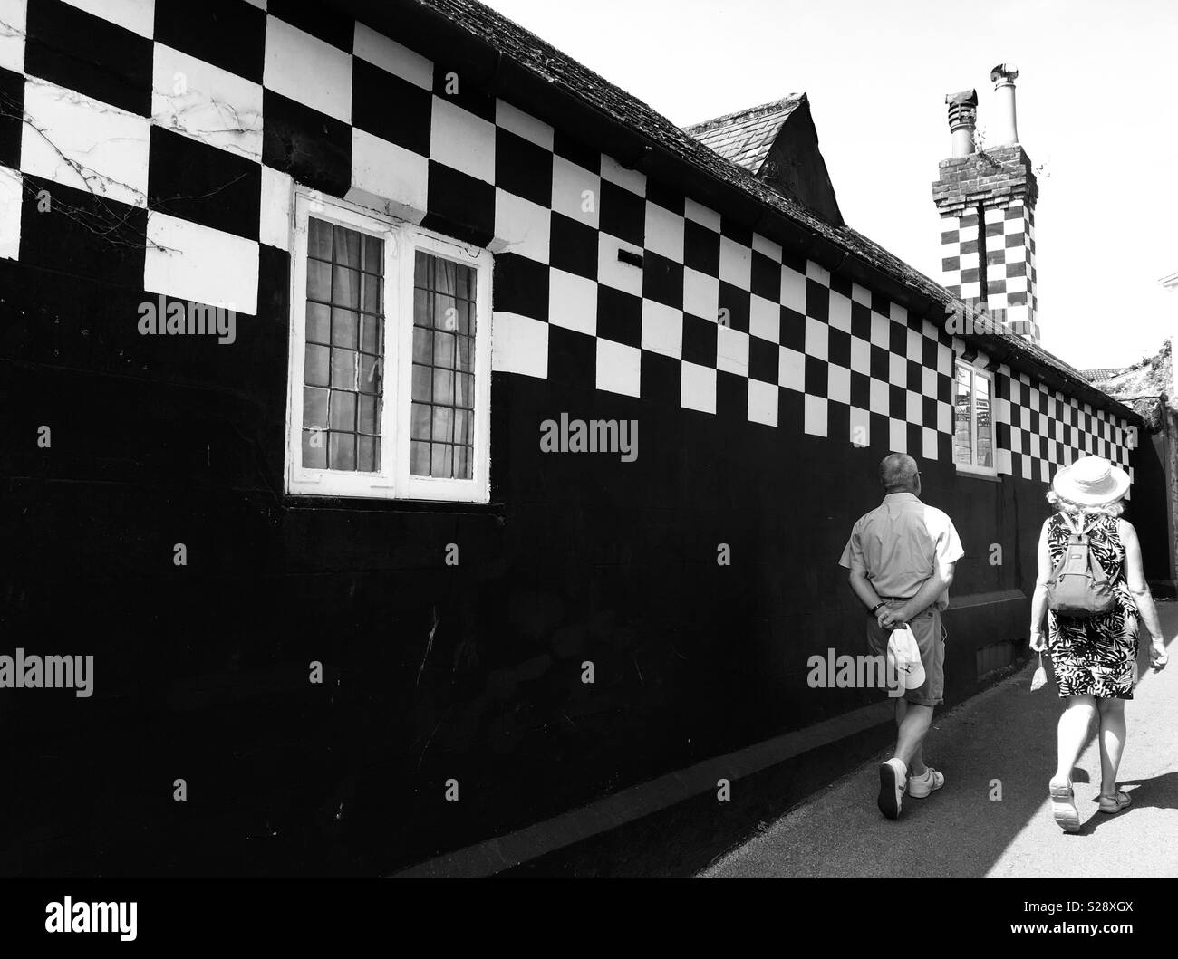 Black and White House - Smartphone Captured Stock Image