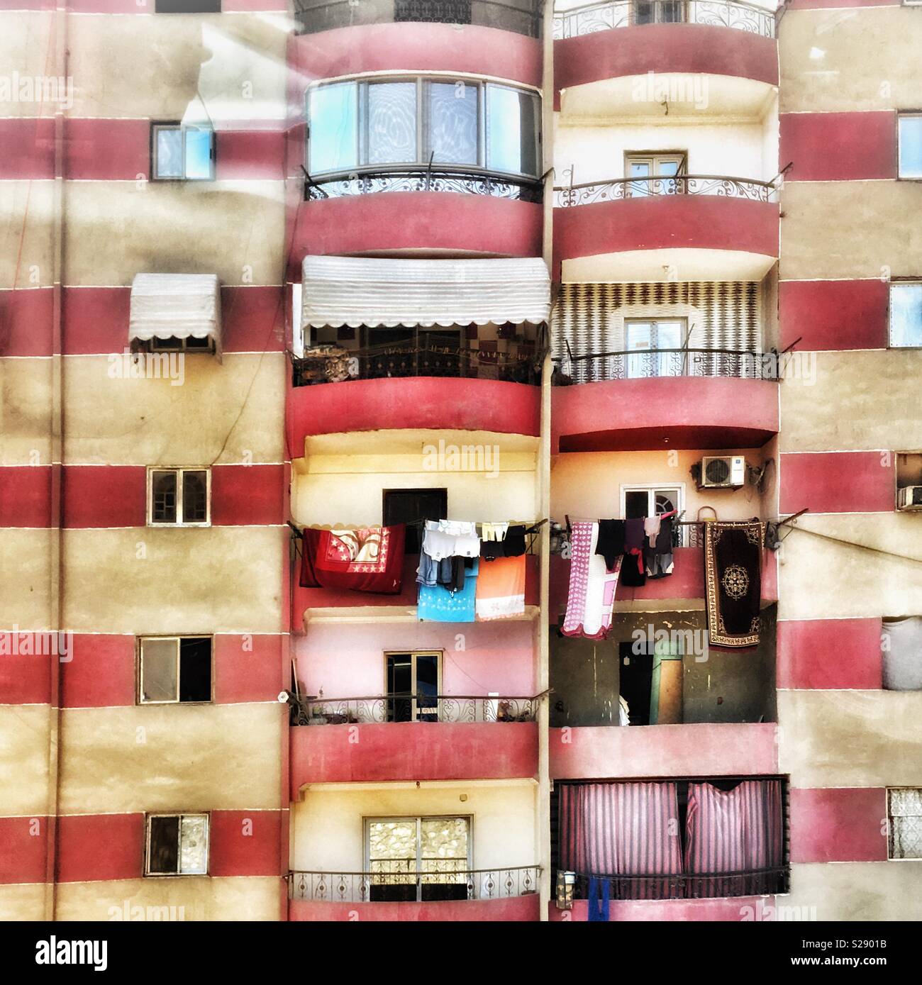 Cairo flats abstract - Smartphone Captured Stock Image