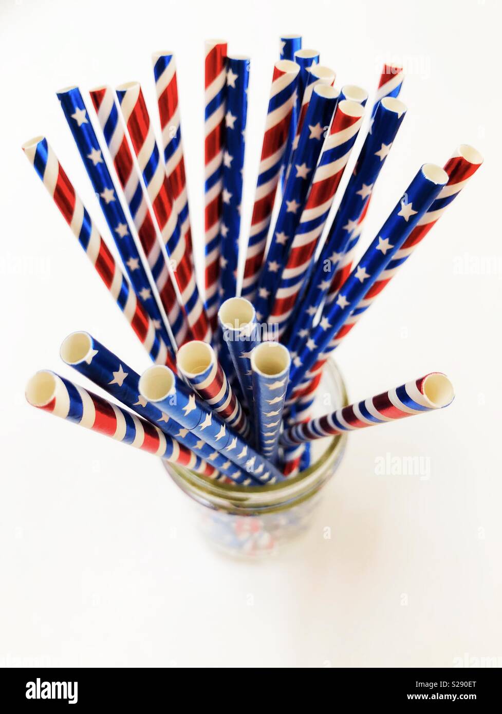 America themed paper straws Stock Photo Alamy