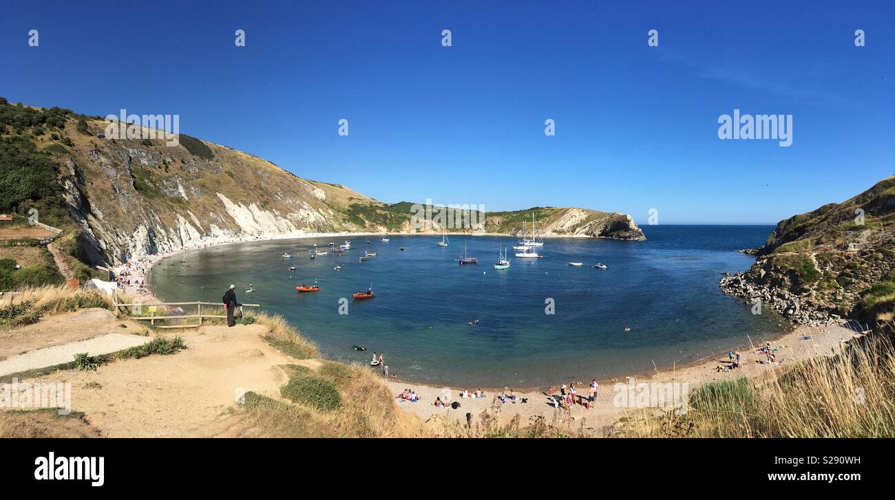 A view of Lulworth Cove, Dorset, England Stock Photo