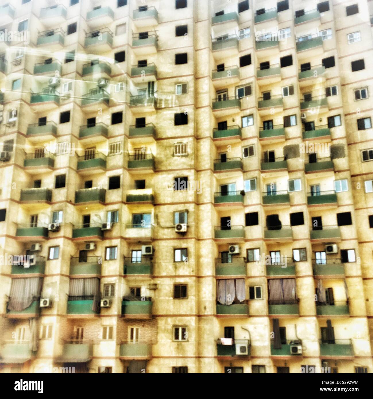 Block of flats in Cairo Stock Photo
