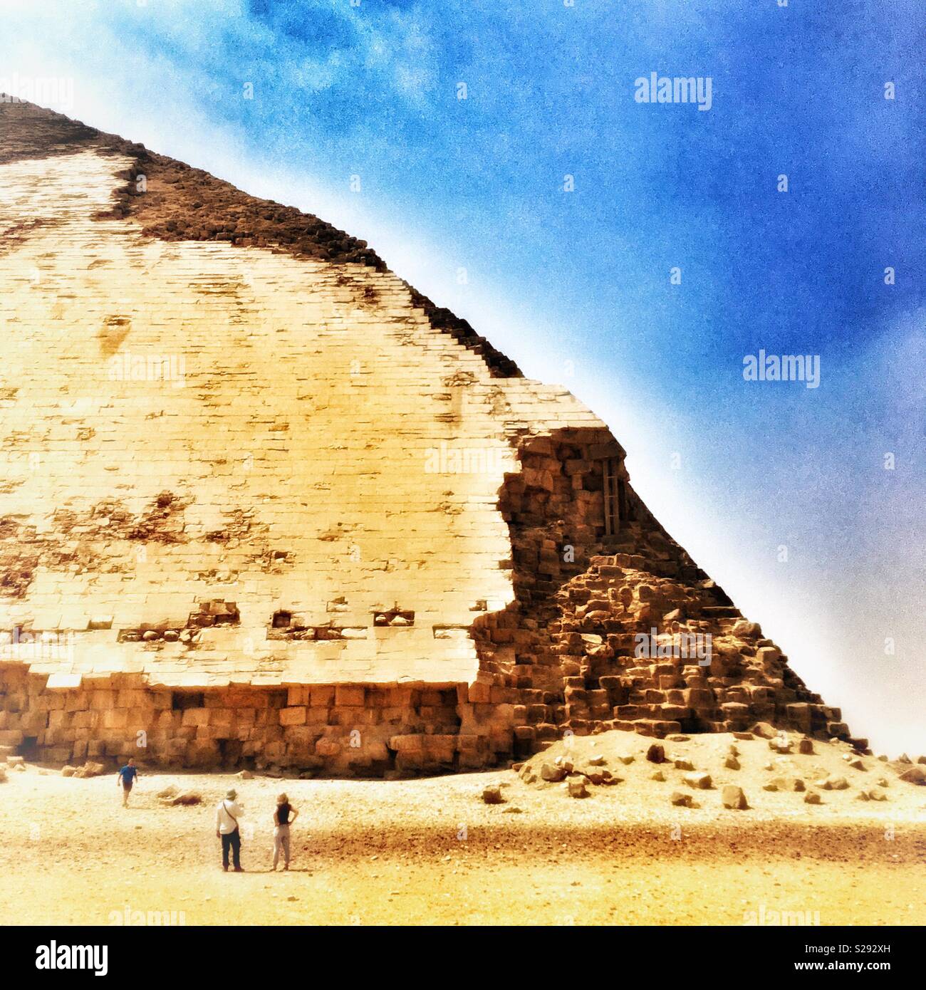 Bent Pyramid erosion detail - Smartphone Captured Stock Image