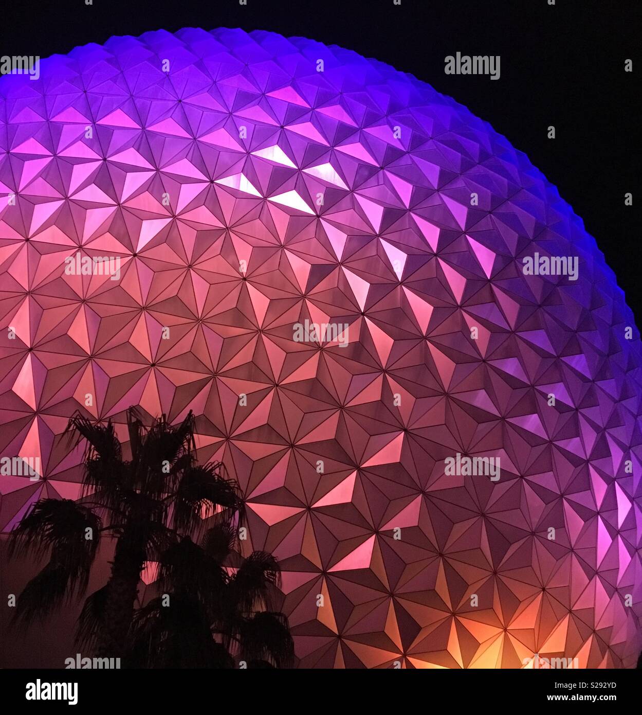 Epcot at night in Disney World Resort, Florida, July 2018 Stock Photo
