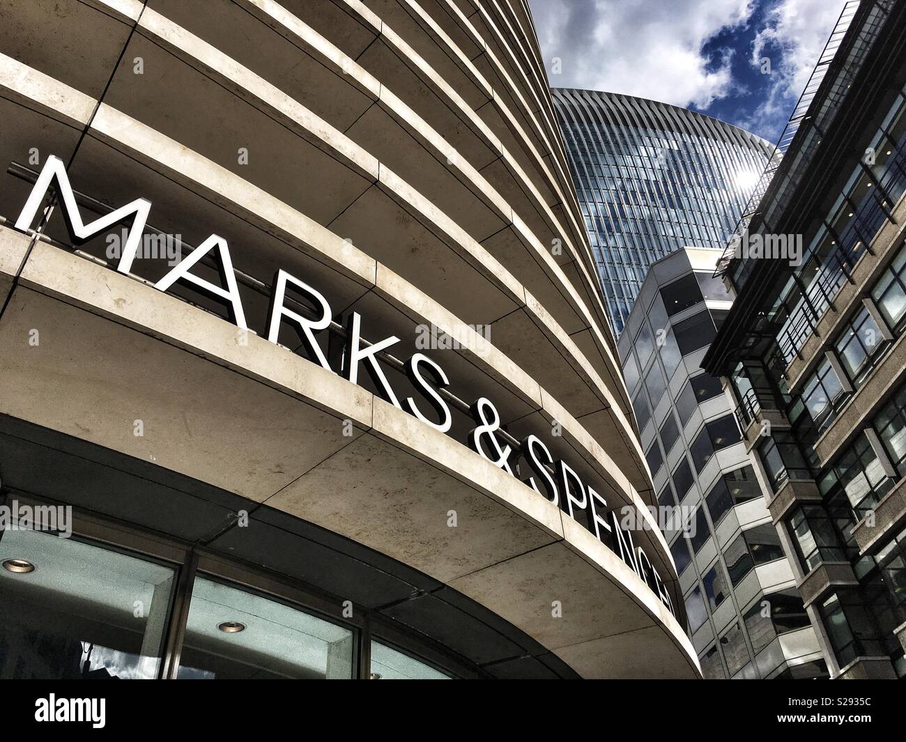 Marks and Spencer on Fenchurch Street in London, England - Smartphone Captured Stock Image