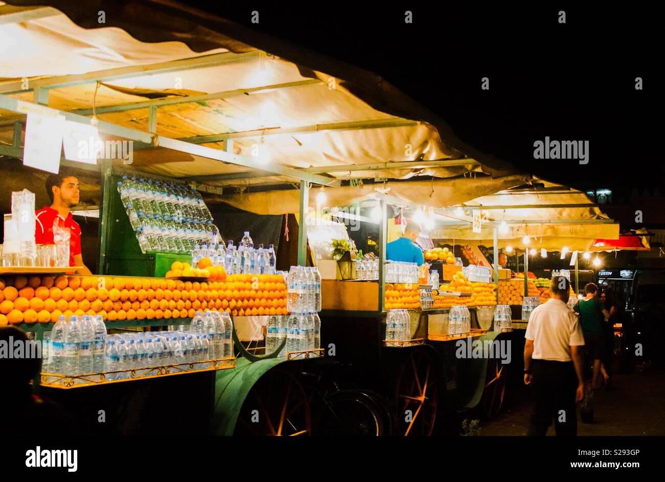 Fresh orange juice karts, Marrakesh, Morocco Stock Photo Alamy